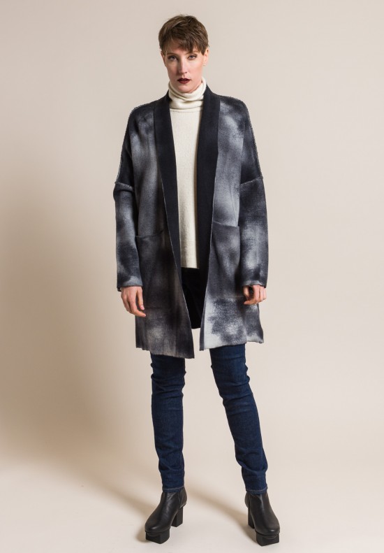 Avant Toi Cashmere and Virgin Wool Oversized Cardigan in Husky