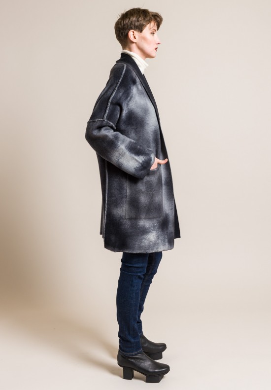 Avant Toi Cashmere and Virgin Wool Oversized Cardigan in Husky