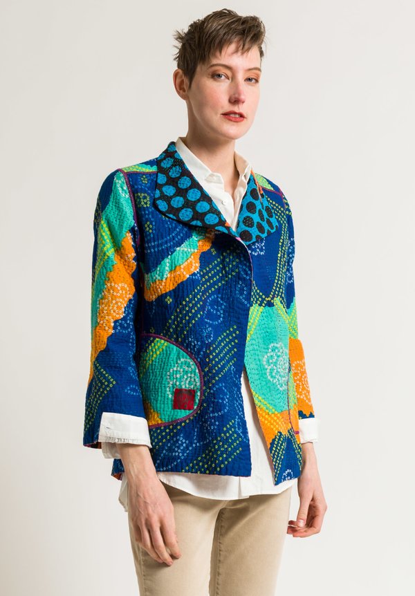 Mieko Mintz 4-Layer Short Jacket in Turquoise/Orange | Santa Fe Dry ...