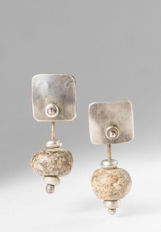 Holly Masterson Small Ancient Wooly Mammoth Bone Earrings