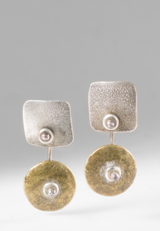 Holly Masterson Small Brass Disk Earrings