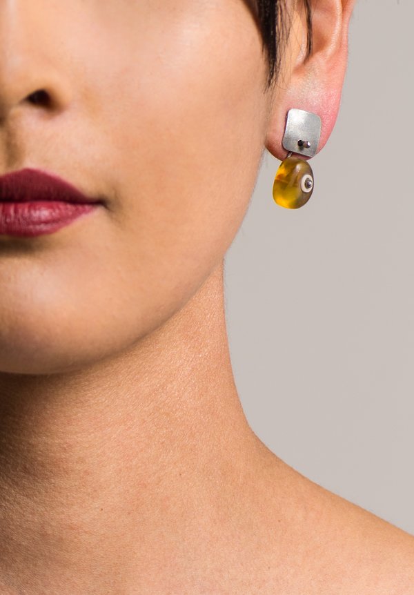 Holly Masterson Clear Ancient Chiapas Amber Earrings