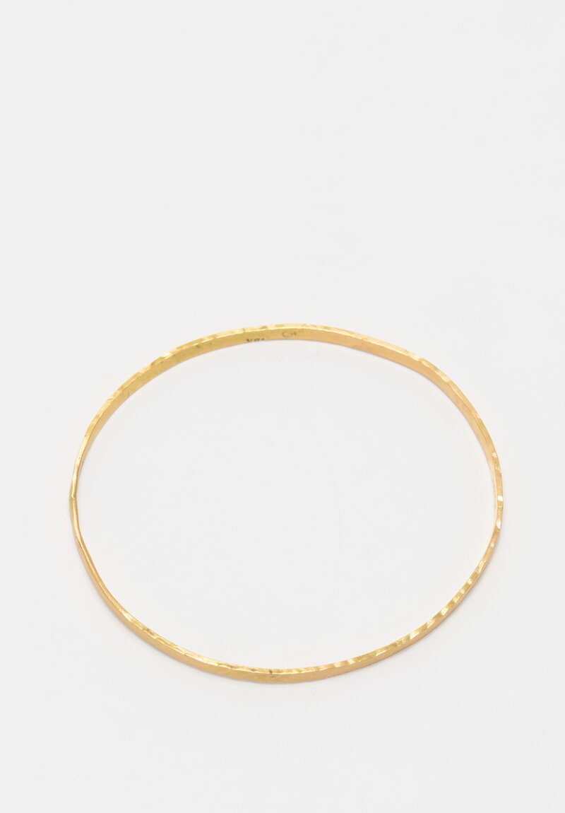 Greig Porter 18K Hammered Gold Bangle Bracelet