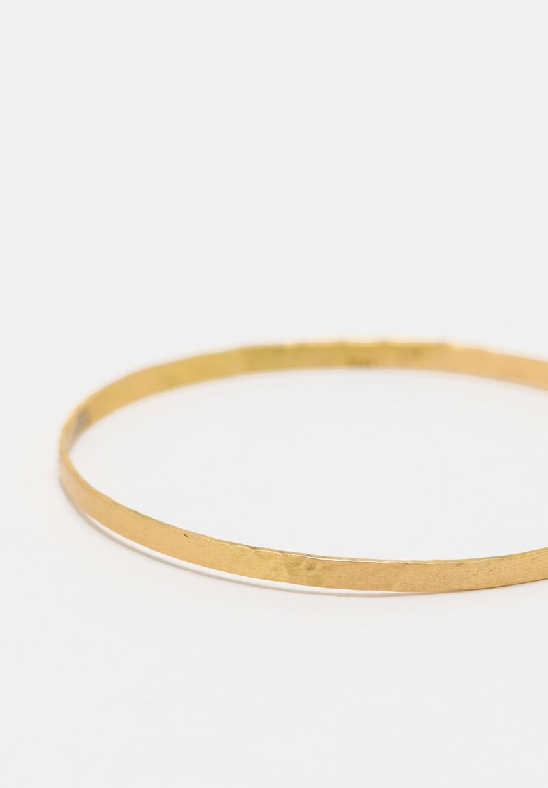 Greig Porter 18K Hammered Gold Bangle Bracelet