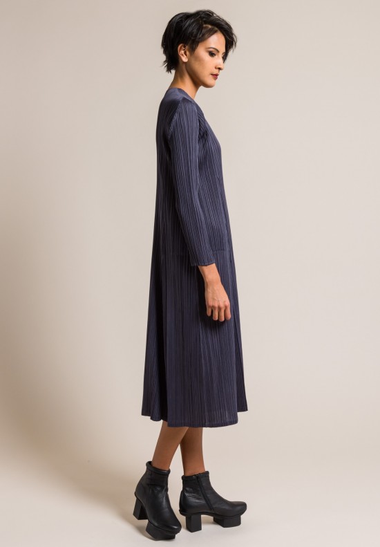 Issey Miyake Pleats Please November Dress in Navy