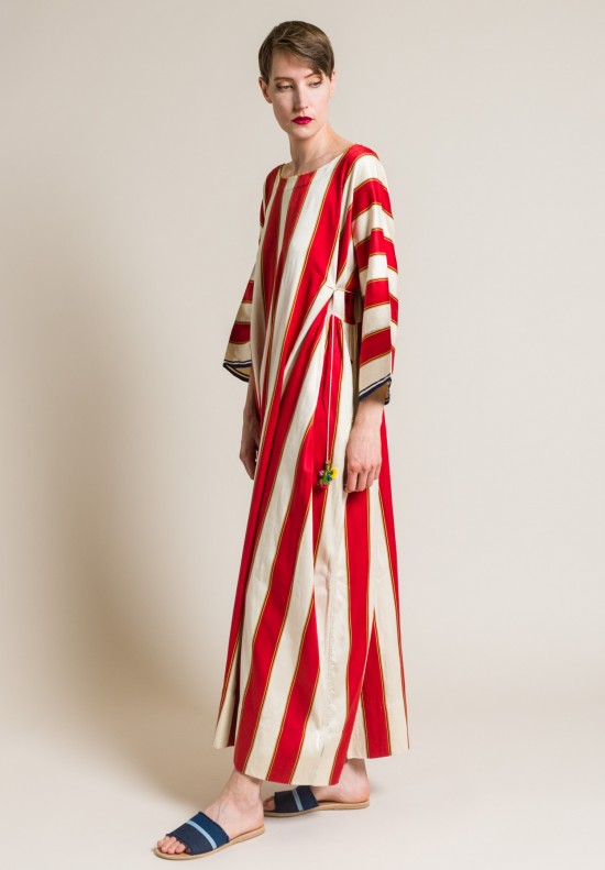 Péro Silk/Cotton Exclusive Long Striped Dress
