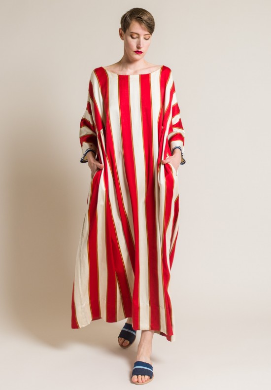 Péro Silk/Cotton Exclusive Long Striped Dress