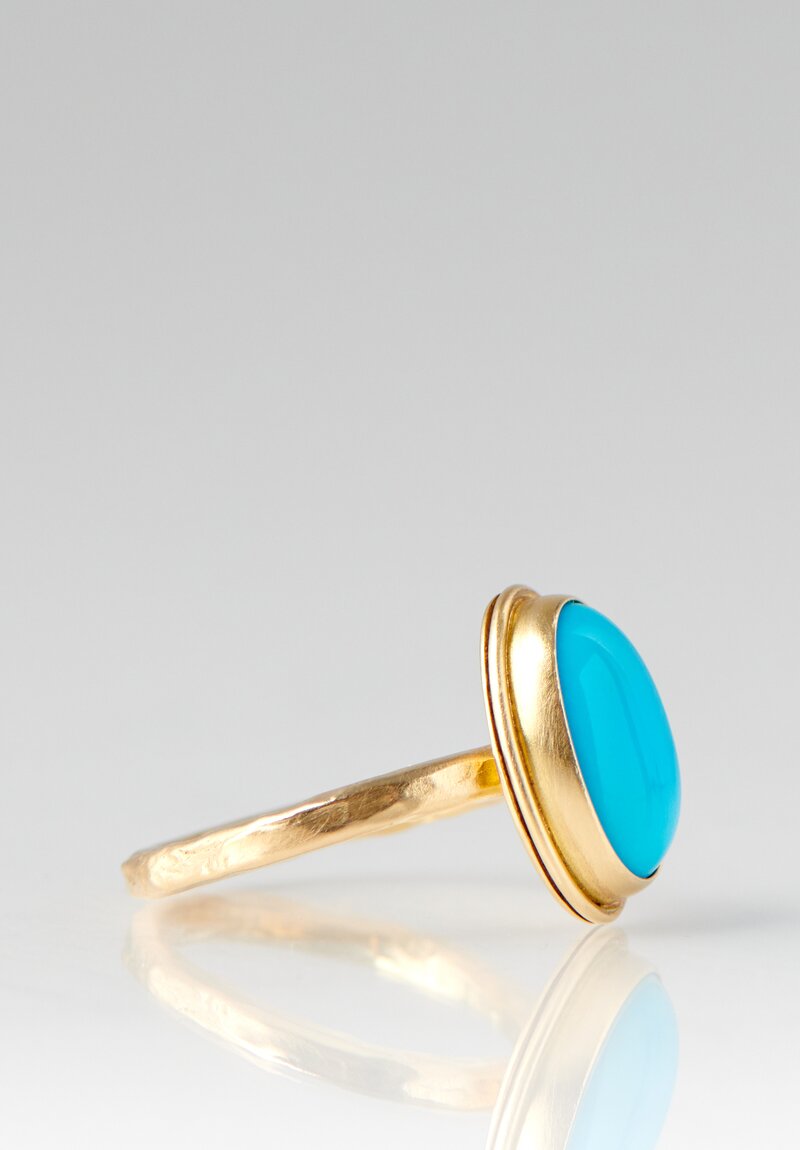 Greig Porter 18K Gold & Sleeping Beauty Turquoise Ring	