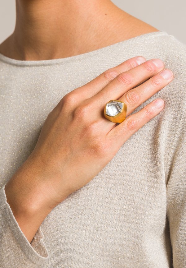 Pippa Small 18K, Herkimer Diamond Tibetan Ring	