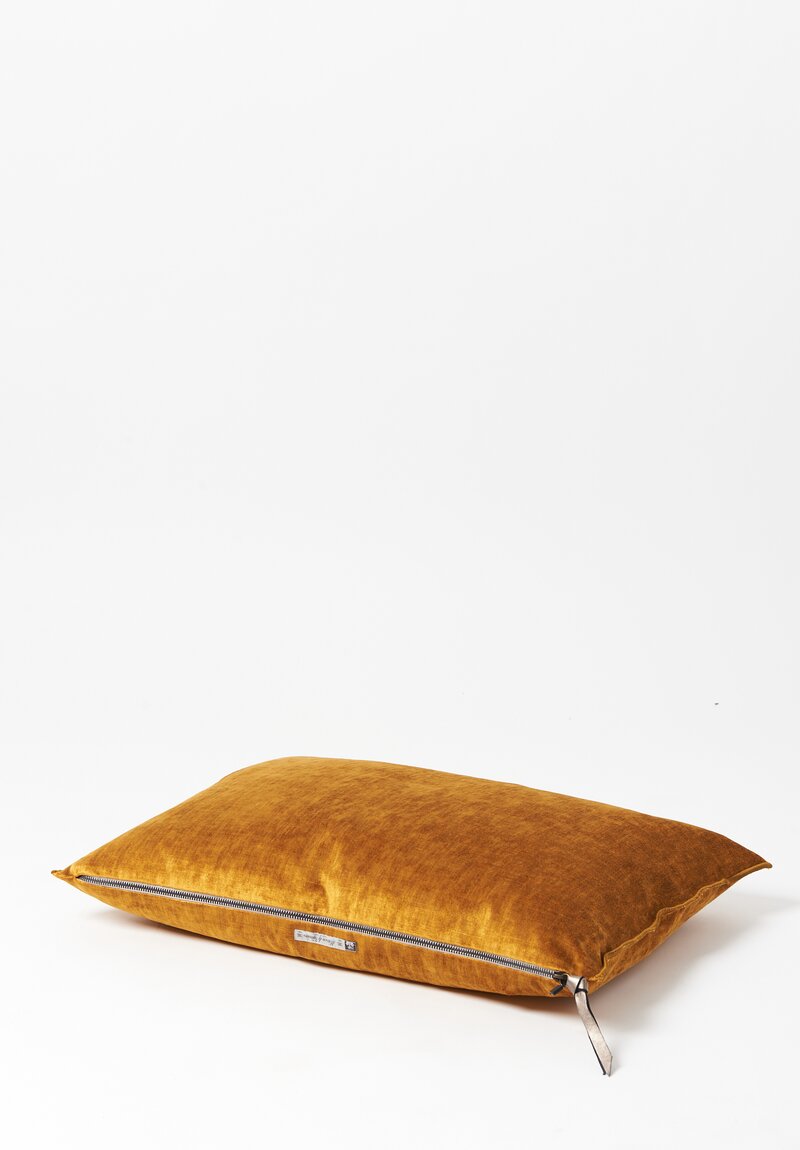 Royal Velvet Pillows in Amber Orange