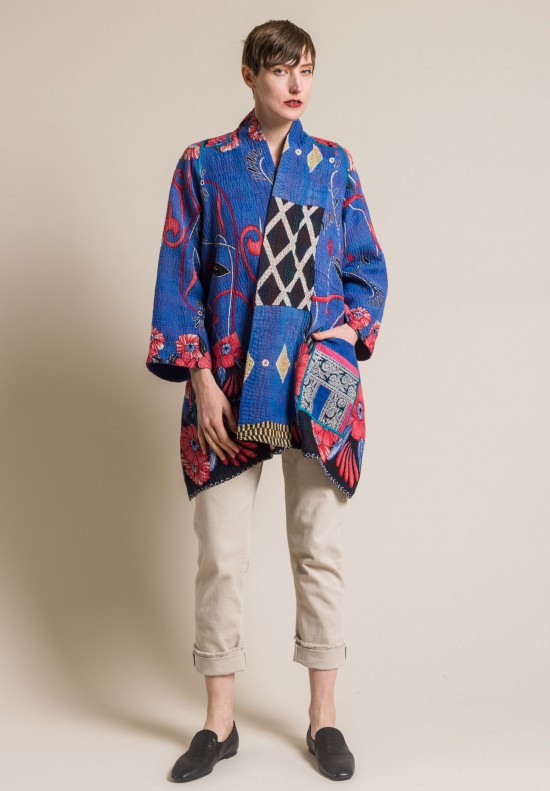 Mieko Mintz 4-Layer Vintage Cotton A-Line Jacket in Lavender/Pink ...