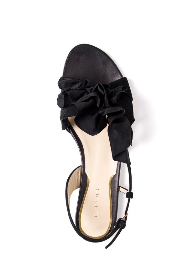 Etro Scarpa Donna Ruffle Sandal in Black