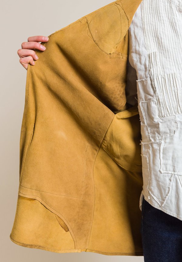 Susan Riedweg Lamb Leather 3/4 Kimono Jacket in Nutmeg