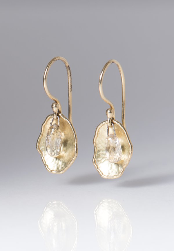 Tap by Todd Pownell 18K, Suspended Briolette Diamond, Cloud Drops