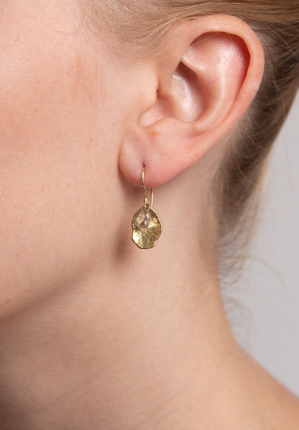 Tap by Todd Pownell 18K, Suspended Briolette Diamond, Cloud Drops