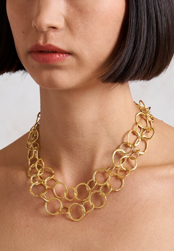 Lika Behar 24K Gold, Long Bubbles Necklace	