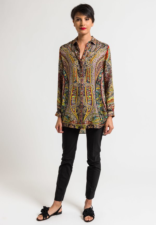 Etro Paisley Shirt with Button Up