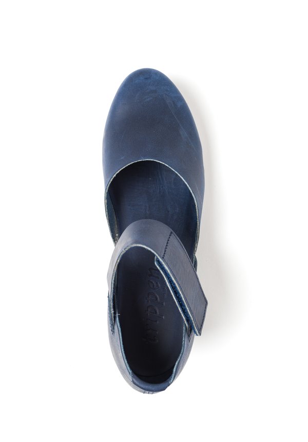 Trippen Nubuck Hostess Shoe in Navy | Santa Fe Dry Goods