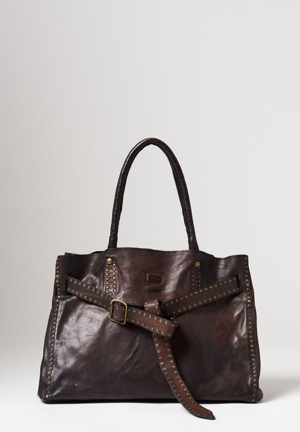 Campomaggi Shopping Bag with Studs in Grey
