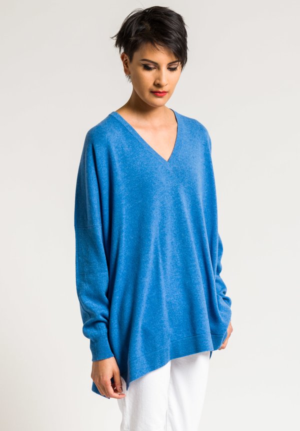 Hania by Anya Cole Marley Cashmere V-Neck Sweater in Indis