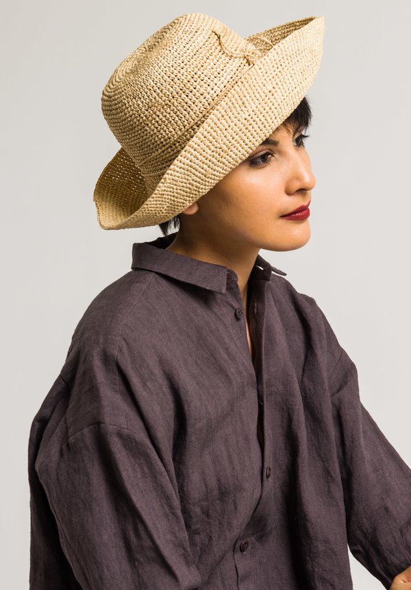 Sans Arcidet Raffia Fany Hat in Natural