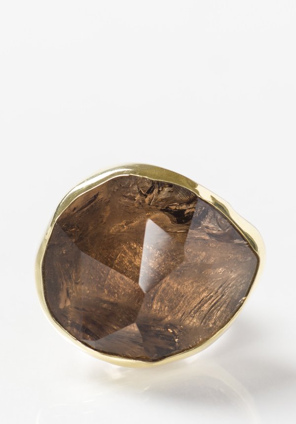 Margoni 18K, Silver, Large Smoky Quartz Ring	