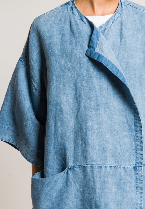 Oska Linen Benice Jacket in Water