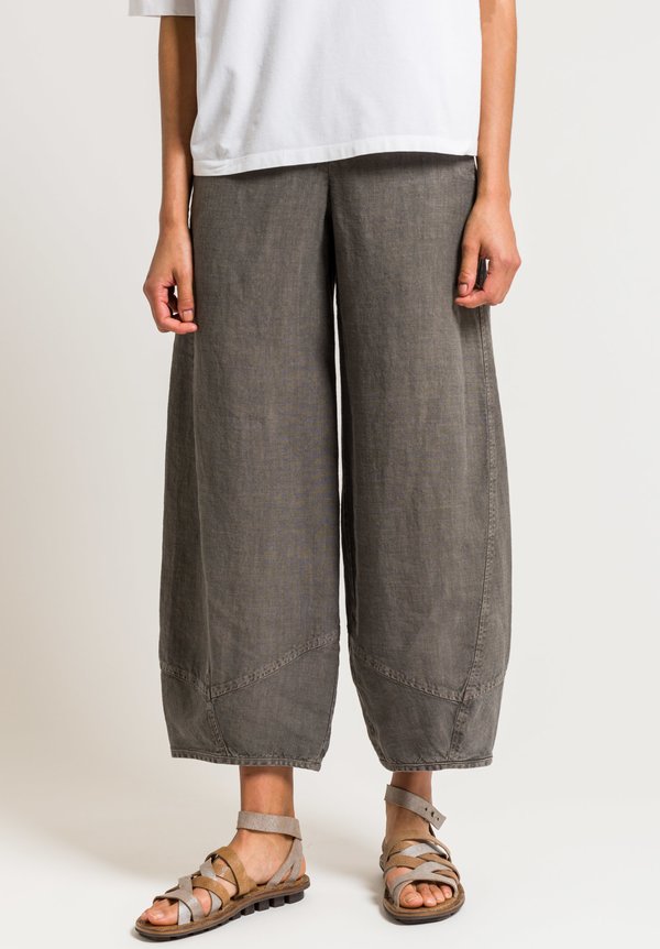 Oska Linen Velma Trousers in Shiitake