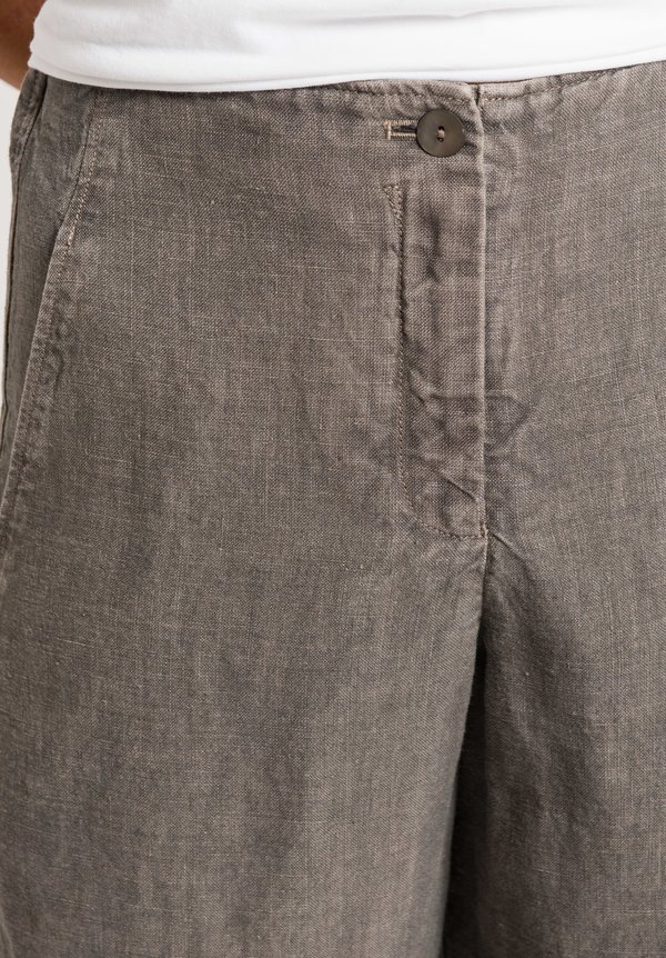 Oska Linen Velma Trousers in Shiitake