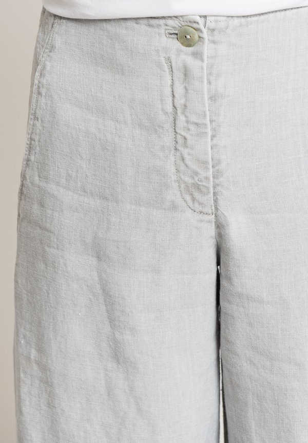 Oska Linen Velma Trousers in Pearl