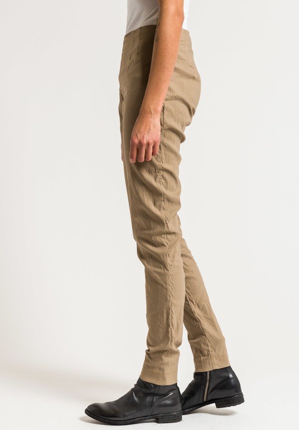 Rundholz Stretch Cotton/Linen Skinny Pants in Bernstein