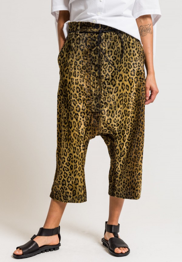 Rundholz Leopard Drop Crotch Pants