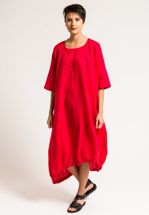 Rundholz Black Label Oversized Drawstring Hem Dress in Red | Santa Fe ...