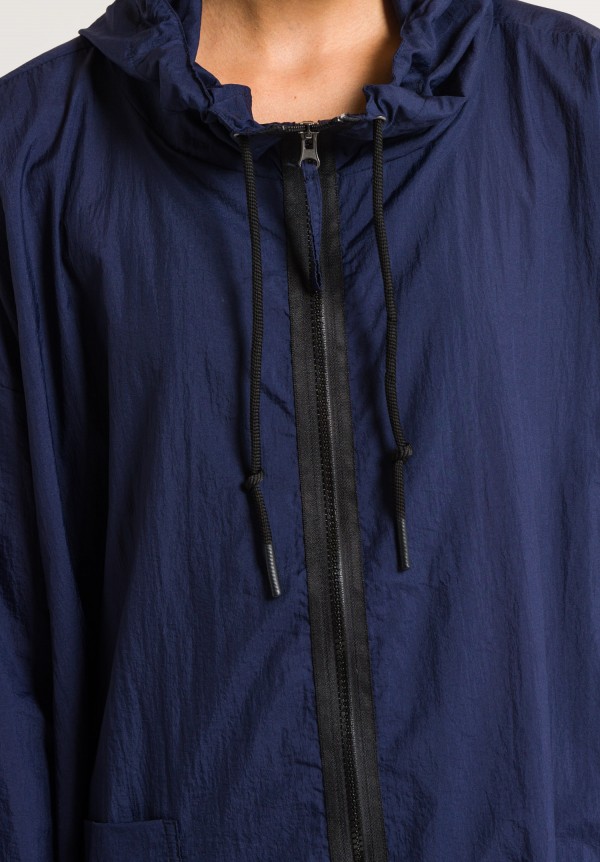 Rundholz Black Label Oversize Nylon Jacket in Blue