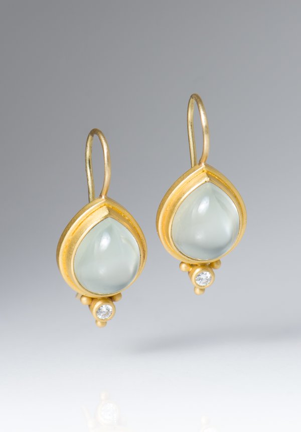 Denise Betesh Diamond Sage Moonstone Earrings	