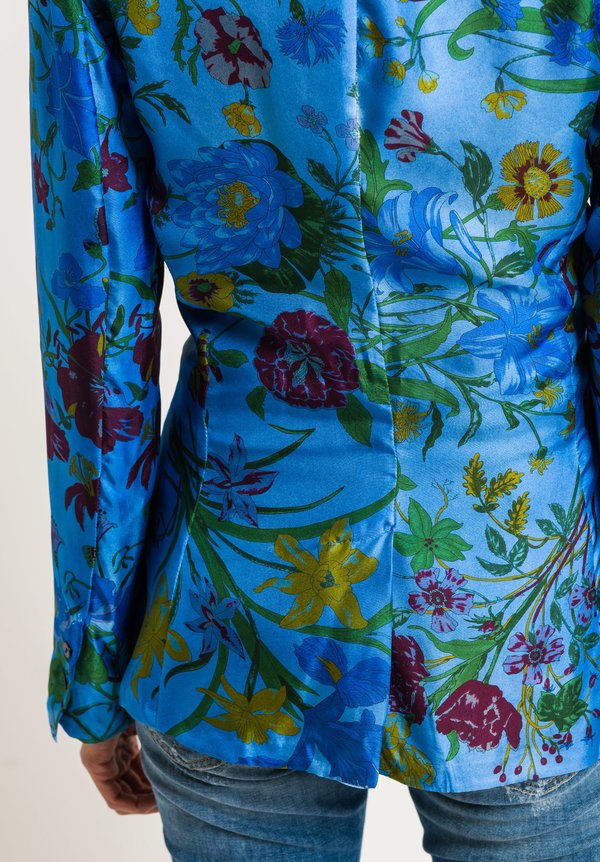 Avant Toi Silk Floral Printed Jacket in Cuba