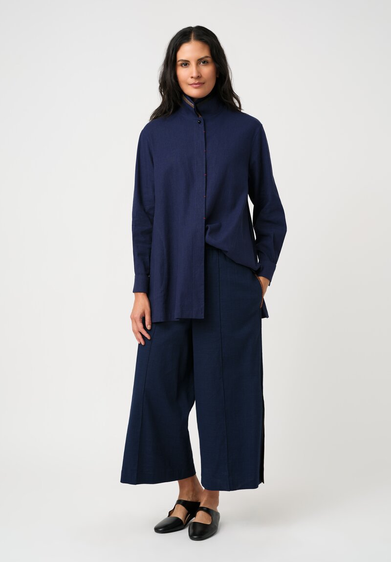 Sophie Hong Linen Culottes in Indigo