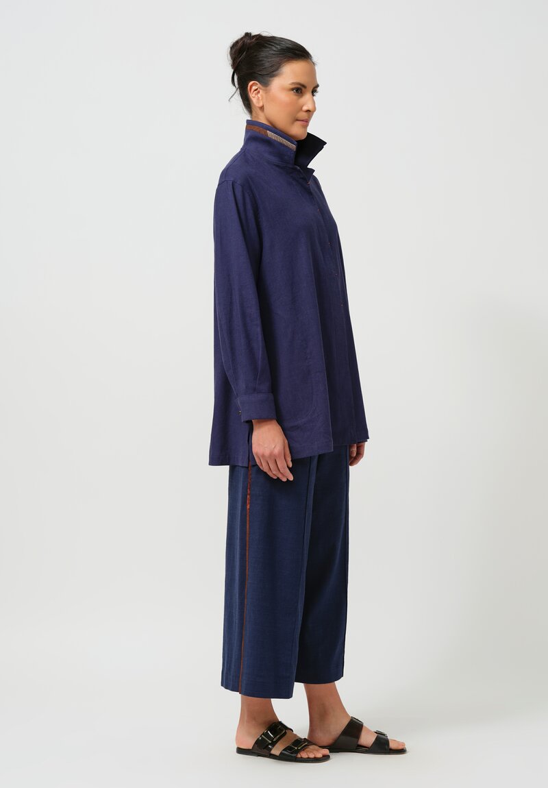 Sophie Hong Linen Shirt in Blue