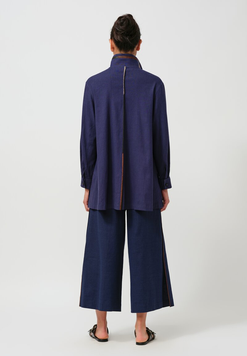 Sophie Hong Linen Shirt in Blue