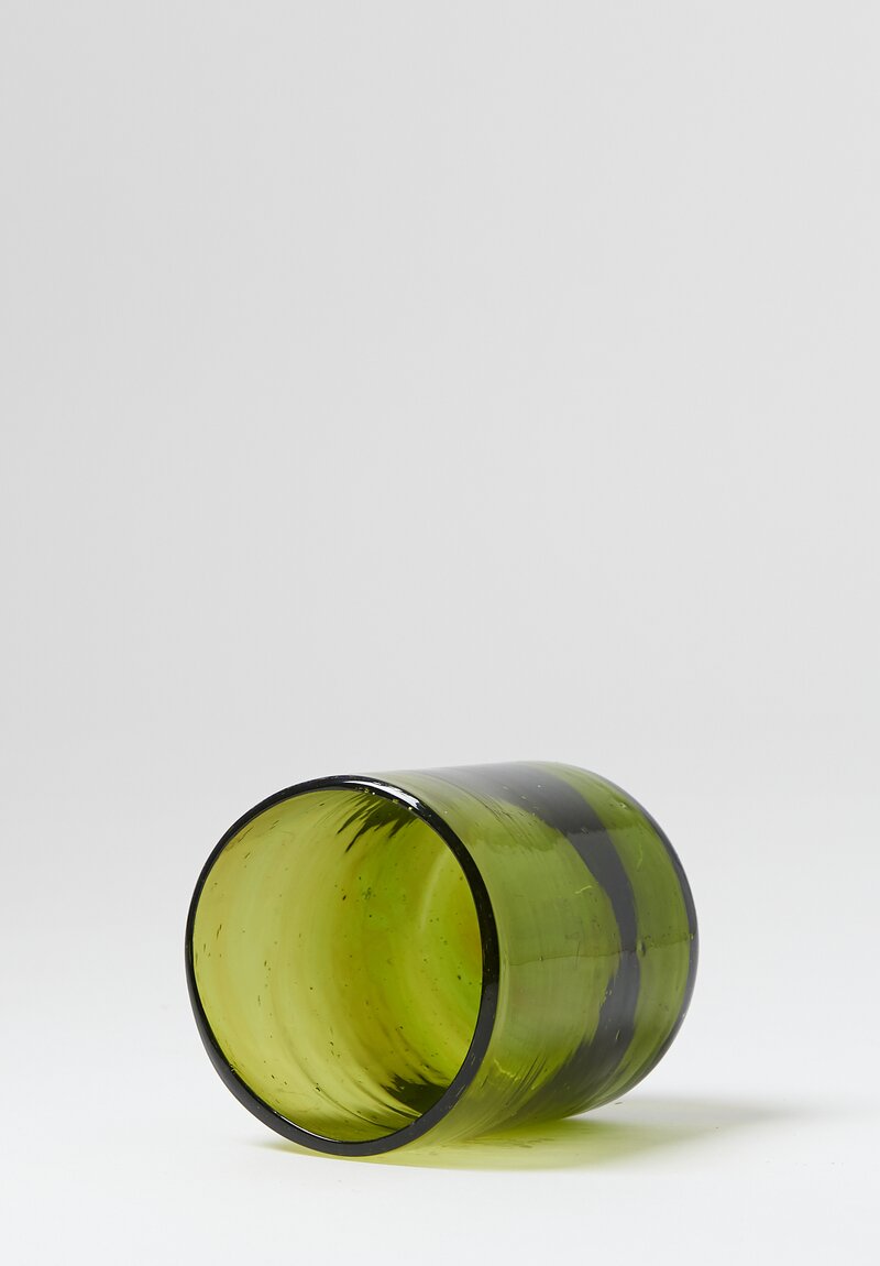 Handblown Glasses in Olive