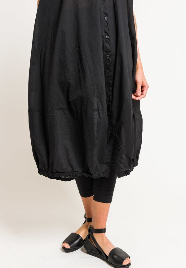 Rundholz Black Label Sheer Shirt Dress in Black