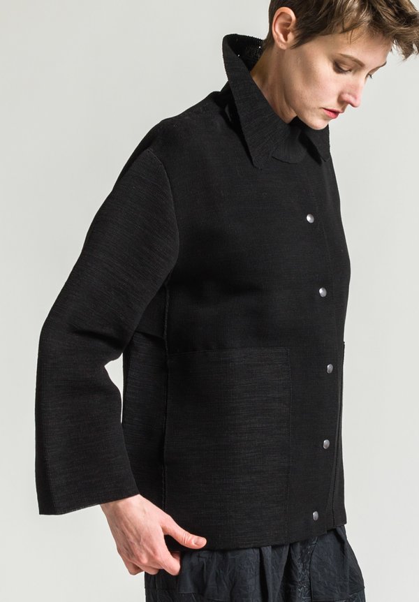 Boboutic Textured Short Jacket in Black