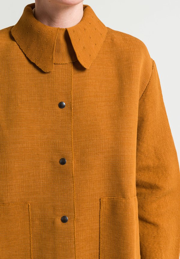 Boboutic Textured Short Jacket in Camel