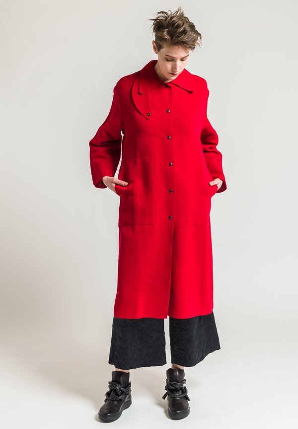fredelig hvis Gå en tur Boboutic Textured Duster Coat in Red | Santa Fe Dry Goods . Workshop . Wild  Life