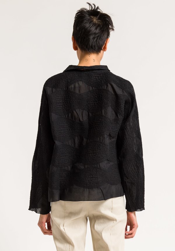 Nuno Fisheye Jacket in Black