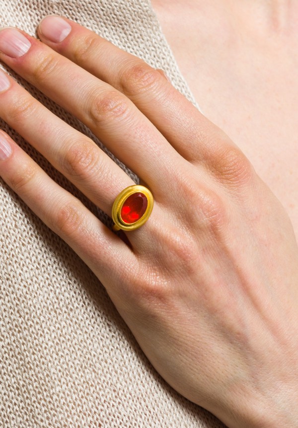  Lika Behar "Delphi" Mexican Fire Opal Ring