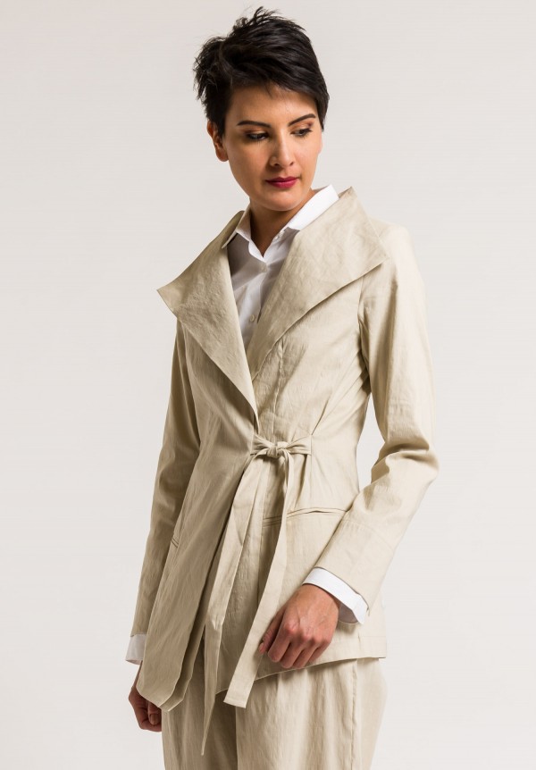 Peter O. Mahler Wrap Tie Jacket in Sand