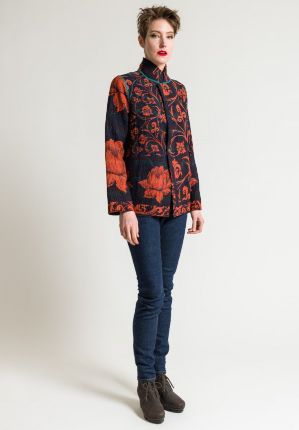 Mieko Mintz 4-Layer Simple Jacket in Grape/Black