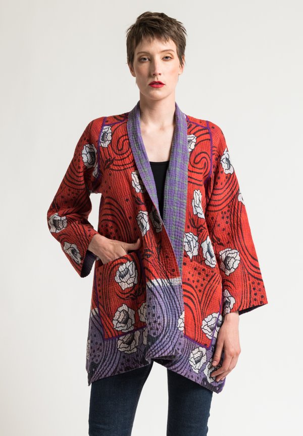 Mieko Mintz 4-Layer A-Line Jacket in Vermillion/Purple | Santa Fe Dry ...