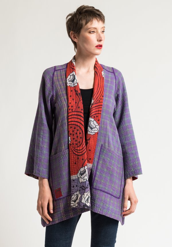 Mieko Mintz 4-Layer A-Line Jacket in Vermillion/Purple | Santa Fe Dry ...
